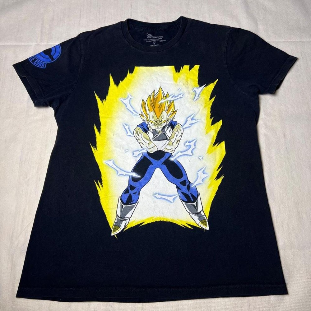 Black Dragon Ball Z Vegeta graphic tee